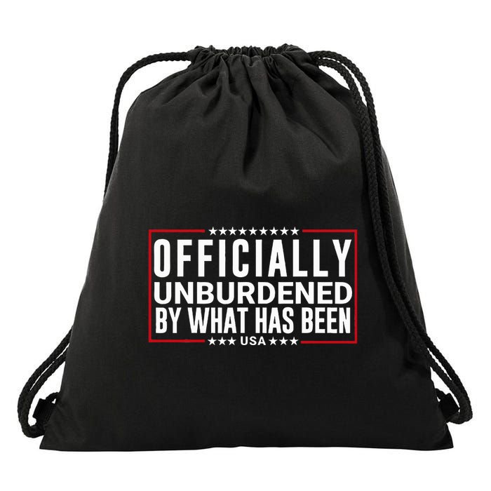 Officially Unburdened By What Has Been Trump Won Funny Meme Drawstring Bag