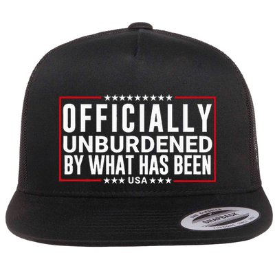 Officially Unburdened By What Has Been Trump Won Funny Meme Flatbill Hat