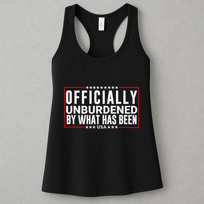 Officially Unburdened By What Has Been Trump Won Funny Meme Womens Tank Top