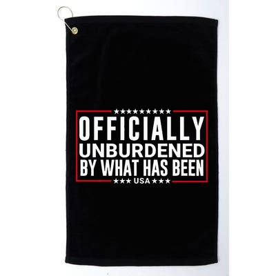 Officially Unburdened By What Has Been Trump Won Funny Meme Golf Towel