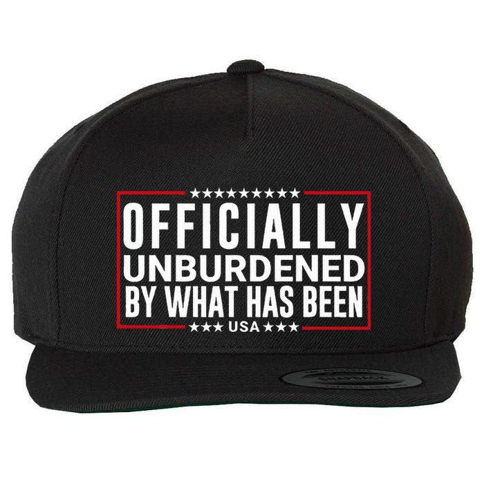 Officially Unburdened By What Has Been Trump Won Funny Meme Wool Snapback Cap