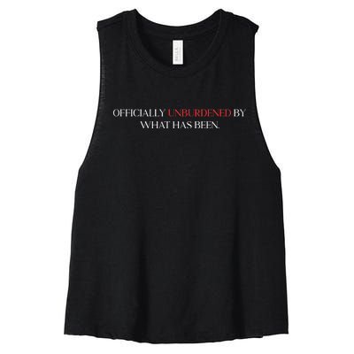 Officially Unburdened By What Has Been Trump Victory 2024 Trump Won Women's Racerback Cropped Tank