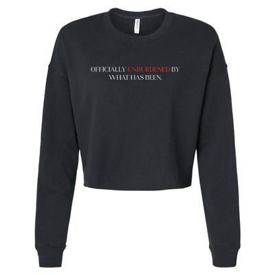 Officially Unburdened By What Has Been Trump Victory 2024 Trump Won Cropped Pullover Crew