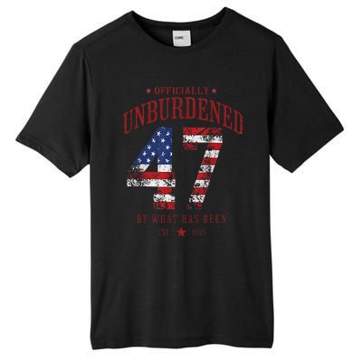 Officially Unburdened By What Has Been Trump Victory Gift Tall Fusion ChromaSoft Performance T-Shirt