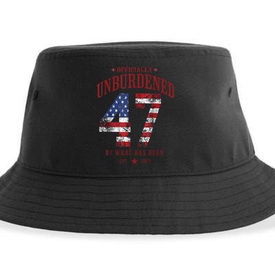 Officially Unburdened By What Has Been Trump Victory Sustainable Bucket Hat