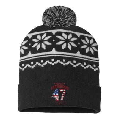 Officially Unburdened By What Has Been Trump Victory USA-Made Snowflake Beanie