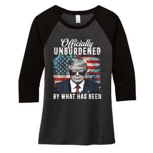 Officially Unburdened By What Has Been Trump Victory Women's Tri-Blend 3/4-Sleeve Raglan Shirt