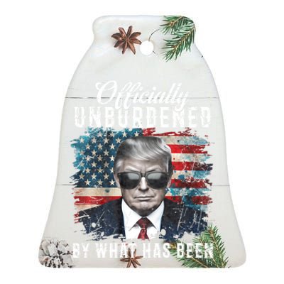 Officially Unburdened By What Has Been Trump Victory Ceramic Bell Ornament