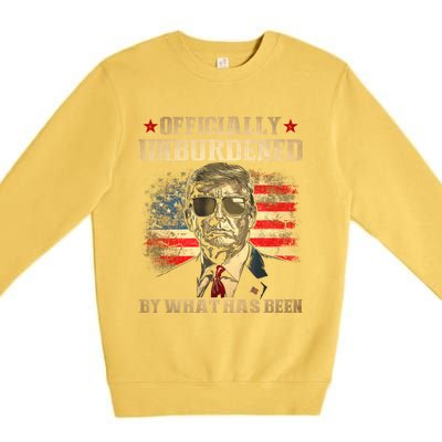 Officially Unburdened By What Has Been Trump Victory Premium Crewneck Sweatshirt