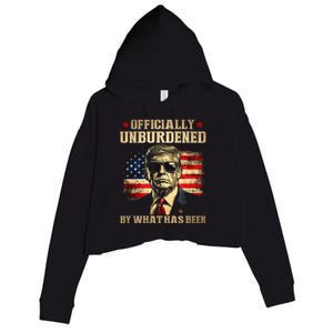 Officially Unburdened By What Has Been Trump Victory Crop Fleece Hoodie