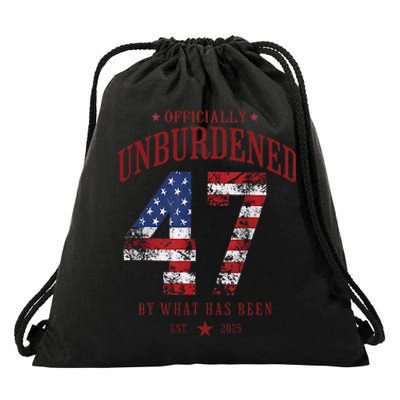 Officially Unburdened By What Has Been Trump Victory Drawstring Bag