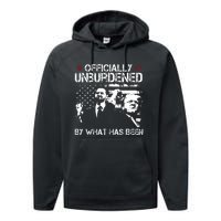 Officially Unburdened By What Has Been Trump Vance Victory Performance Fleece Hoodie