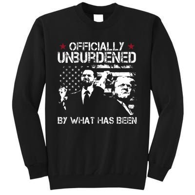 Officially Unburdened By What Has Been Trump Vance Victory Tall Sweatshirt