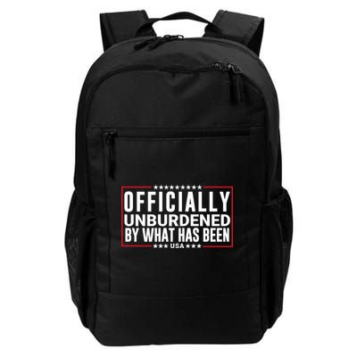 Officially Unburdened By What Has Been Trump Won Funny Saying Donald Trump Won Daily Commute Backpack