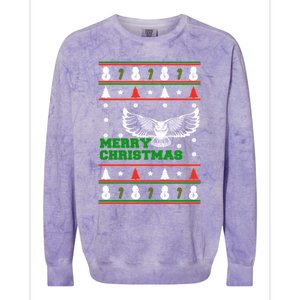 Owl Ugly Christmas Colorblast Crewneck Sweatshirt