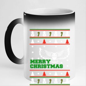 Owl Ugly Christmas 11oz Black Color Changing Mug