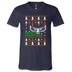 Owl Ugly Christmas V-Neck T-Shirt