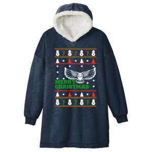 Owl Ugly Christmas Hooded Wearable Blanket