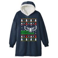 Owl Ugly Christmas Hooded Wearable Blanket