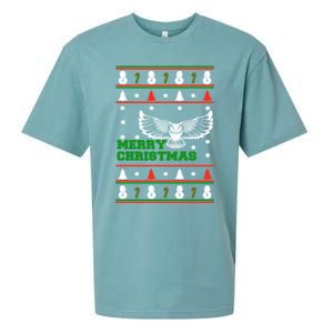 Owl Ugly Christmas Sueded Cloud Jersey T-Shirt