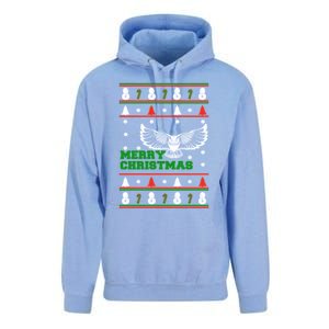 Owl Ugly Christmas Unisex Surf Hoodie