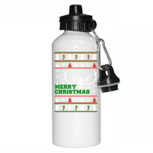 Owl Ugly Christmas Aluminum Water Bottle