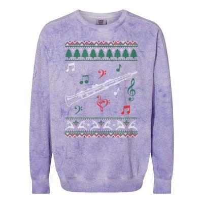 Oboe Ugly Christmas Sweater Colorblast Crewneck Sweatshirt