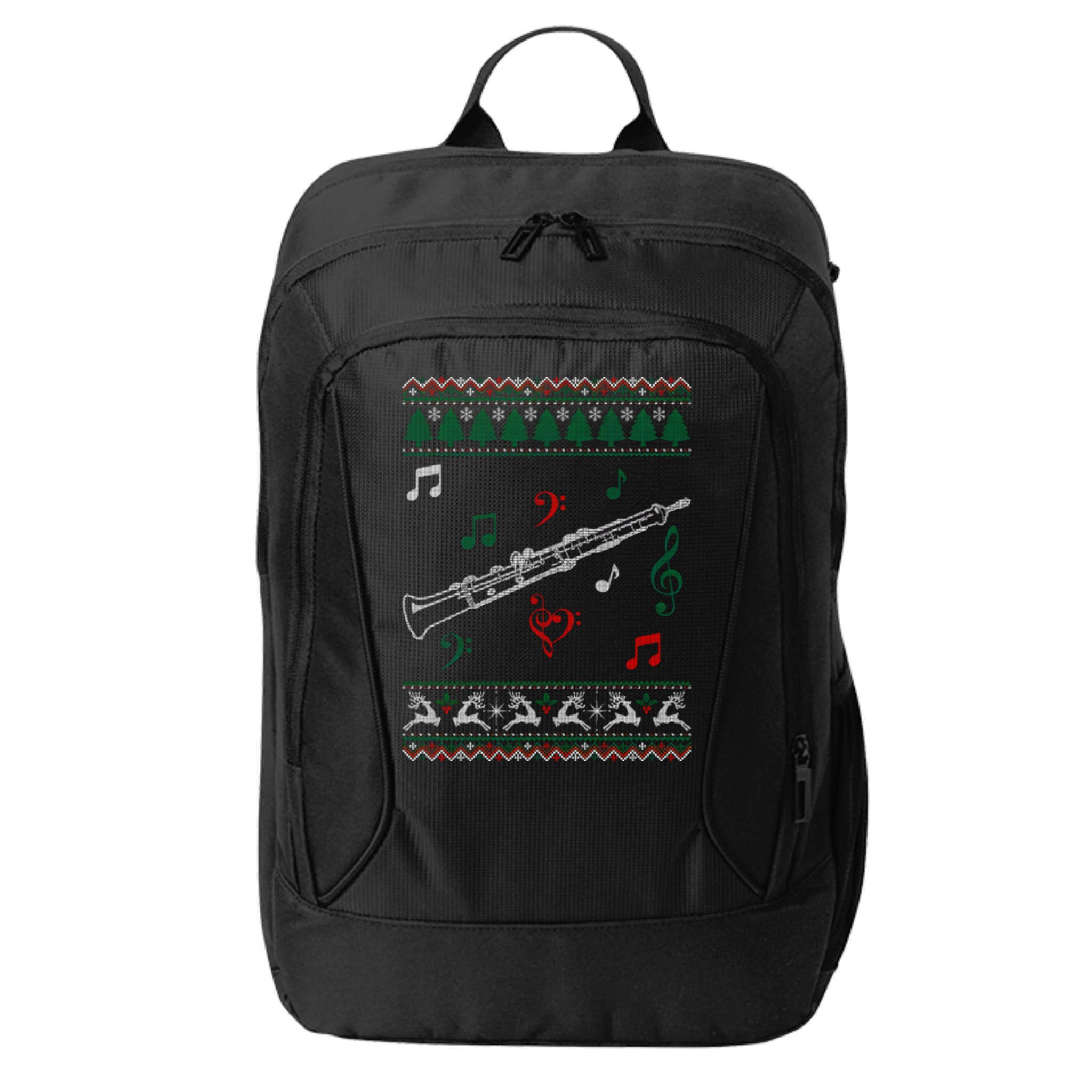 Oboe Ugly Christmas Sweater City Backpack