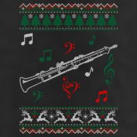 Oboe Ugly Christmas Sweater Adult Drive Performance Visor