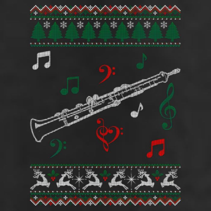 Oboe Ugly Christmas Sweater Adult Drive Performance Visor