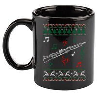 Oboe Ugly Christmas Sweater 11oz C Handle Ceramic Mug