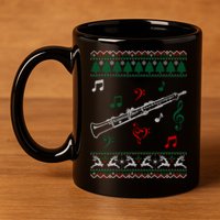 Oboe Ugly Christmas Sweater 11oz C Handle Ceramic Mug