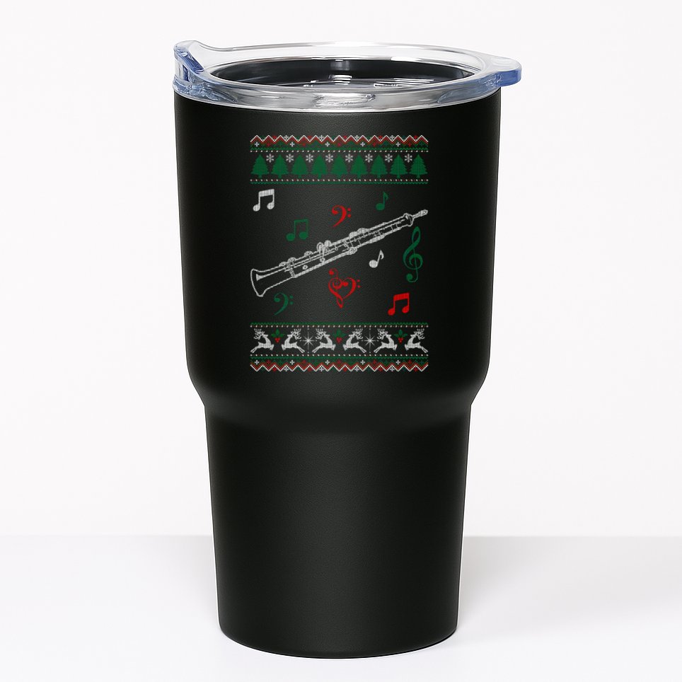 Oboe Ugly Christmas Sweater Tumbler