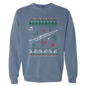 Oboe Ugly Christmas Sweater Garment-Dyed Sweatshirt