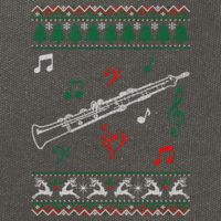 Oboe Ugly Christmas Sweater Cotton Canvas Backpack