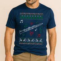 Oboe Ugly Christmas Sweater Cooling Performance Crew T-Shirt