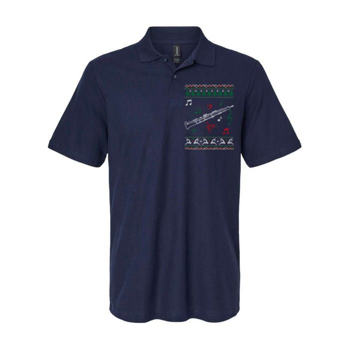 Oboe Ugly Christmas Sweater Softstyle Adult Sport Polo