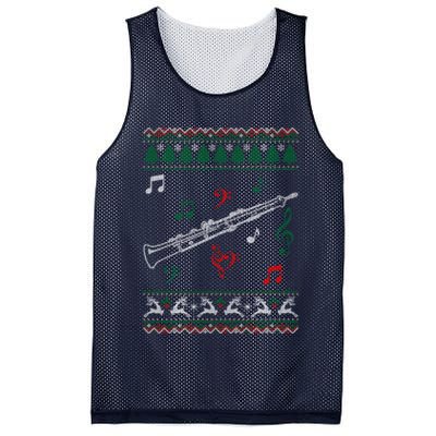 Oboe Ugly Christmas Sweater Mesh Reversible Basketball Jersey Tank