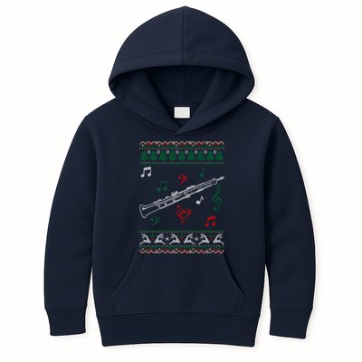Oboe Ugly Christmas Sweater Kids Hoodie