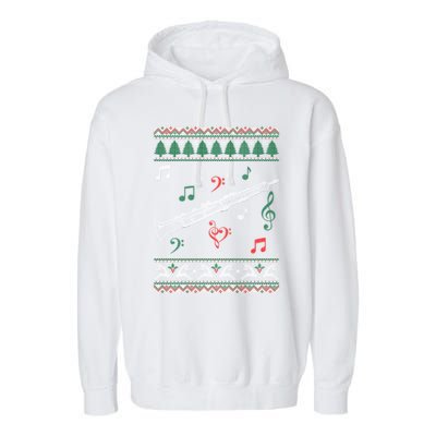 Oboe Ugly Christmas Sweater Garment-Dyed Fleece Hoodie