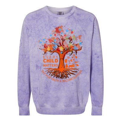 Orange Unity Day Native American Every Child Colorblast Crewneck Sweatshirt