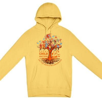 Orange Unity Day Native American Every Child Premium Pullover Hoodie