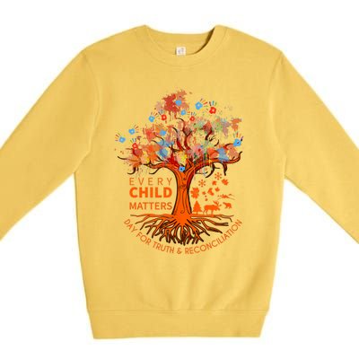 Orange Unity Day Native American Every Child Premium Crewneck Sweatshirt