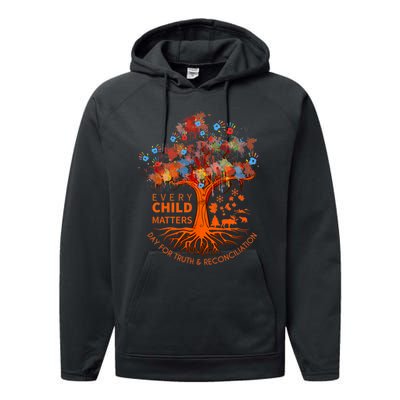 Orange Unity Day Native American Every Child Performance Fleece Hoodie