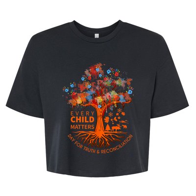 Orange Unity Day Native American Every Child Bella+Canvas Jersey Crop Tee