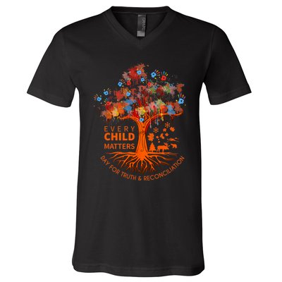 Orange Unity Day Native American Every Child V-Neck T-Shirt