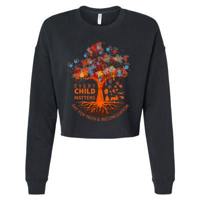 Orange Unity Day Native American Every Child Cropped Pullover Crew