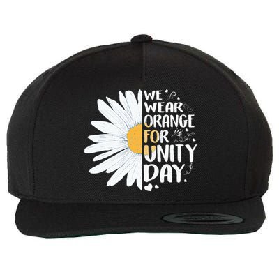 ORANGE UNITY DAY Daisy We Wear Orange For Unity Day Wool Snapback Cap