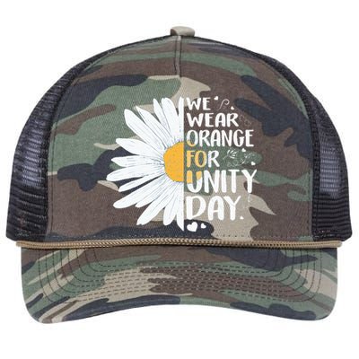 ORANGE UNITY DAY Daisy We Wear Orange For Unity Day Retro Rope Trucker Hat Cap