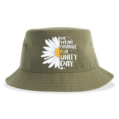 ORANGE UNITY DAY Daisy We Wear Orange For Unity Day Sustainable Bucket Hat